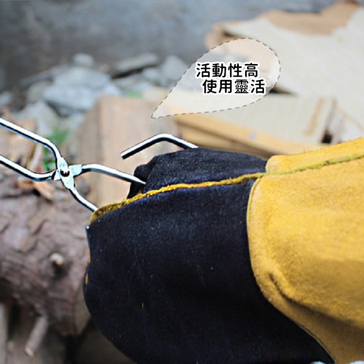 【工廠直營 台灣出貨】防火手套 隔熱手套 耐高溫手套 防燙手套 牛皮手套 CLS牛皮隔熱手套【CP121】-細節圖7