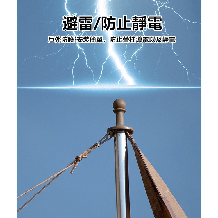 【工廠直營 台灣出貨】避雷帽 防雷帽 衛兵防雷帽 營柱避雷帽 帳篷避雷帽 露營 野營【CP076】-細節圖3