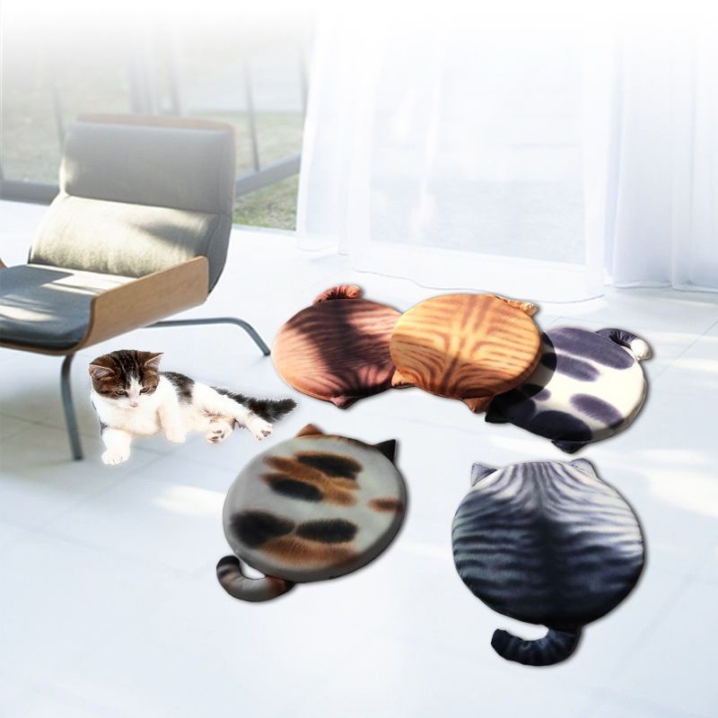 【工廠直營台灣出貨】貓坐墊 貓咪造型 坐墊 椅墊 貓咪造型椅墊 圓形椅墊 靠墊 記憶海綿座墊 交換禮物【RS1279】-細節圖7