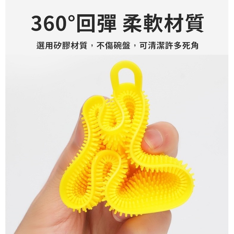 【工廠直營 台灣出貨】萬用矽膠清潔刷 洗碗刷 刷子 多功能矽膠洗碗刷 圓形矽膠洗碗刷 廚房【RS1158】-細節圖6