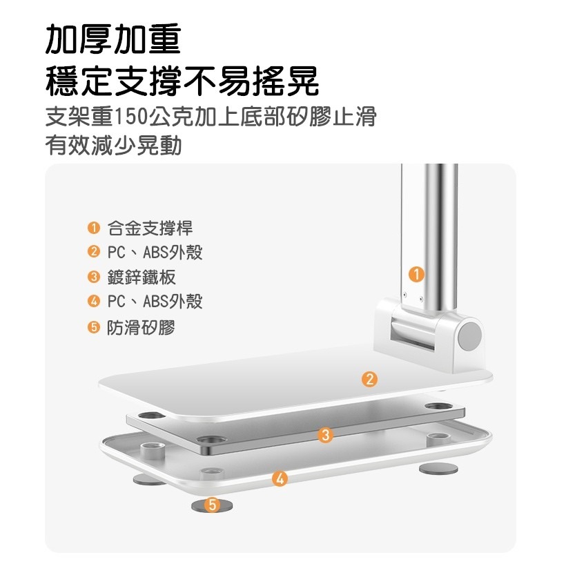 【工廠直營 台灣出貨】手機支架 伸縮手機架 手機架 平板支架 支架 鋁合金支架 折疊手機架 懶人支架【RI397】-細節圖7