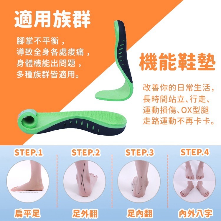 【工廠直營 台灣出貨】氣墊 鞋墊 足弓鞋墊 避震減壓 扁平足必備 機能運動 扁平足 鞋墊 足弓墊【RS1126】-細節圖6