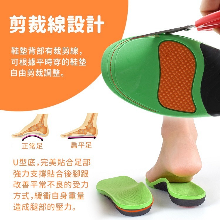 【工廠直營 台灣出貨】氣墊 鞋墊 足弓鞋墊 避震減壓 扁平足必備 機能運動 扁平足 鞋墊 足弓墊【RS1126】-細節圖8