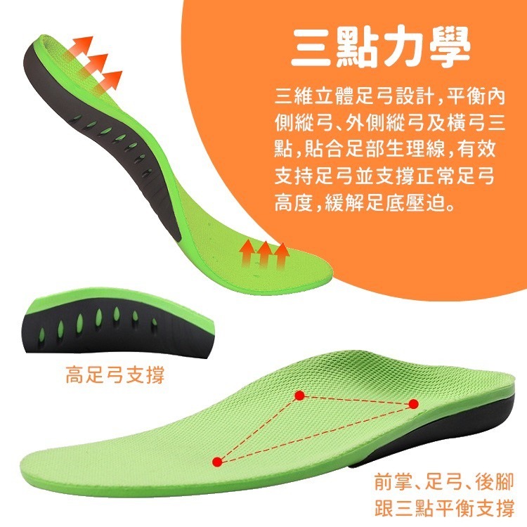 【工廠直營 台灣出貨】氣墊 鞋墊 足弓鞋墊 避震減壓 扁平足必備 機能運動 扁平足 鞋墊 足弓墊【RS1126】-細節圖9