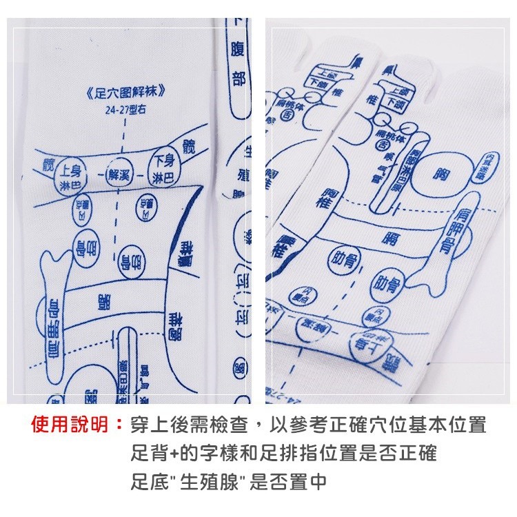 【工廠直營 台灣出貨】腳底穴道襪 襪子 穴道襪 按摩神器 穴位圖 腳底穴道 按摩【RS1017】-細節圖3