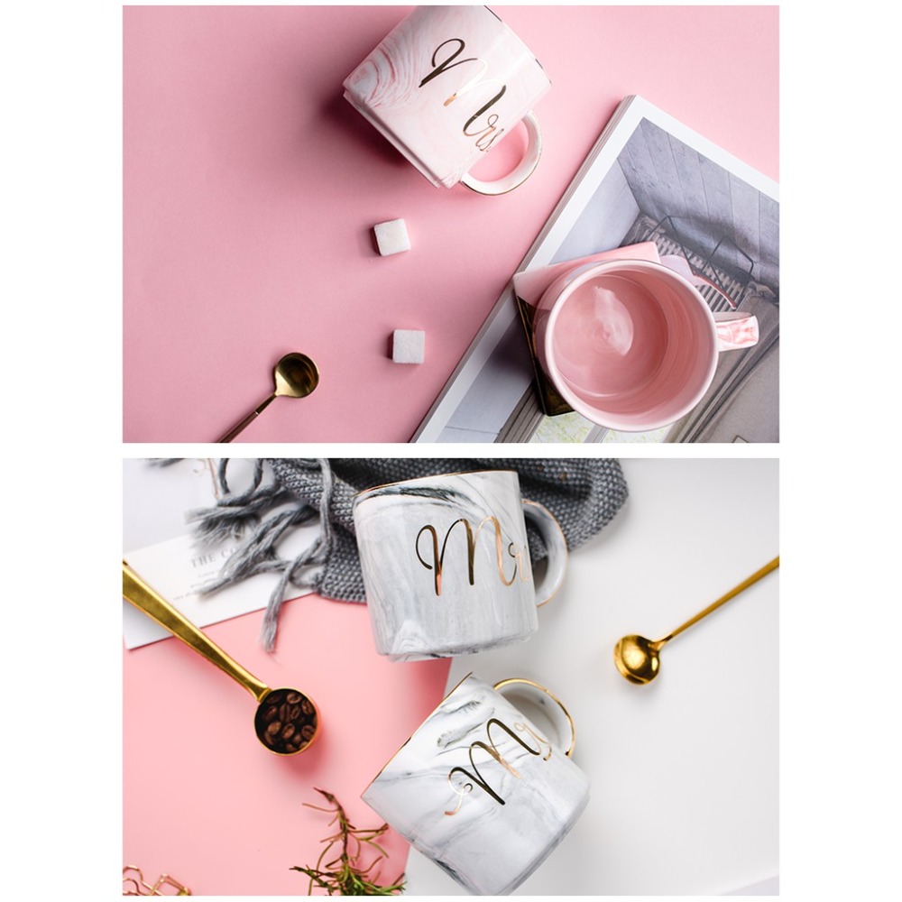 【工廠直營 台灣出貨】馬克杯 對杯 情侶對杯 大理石紋 咖啡杯 陶瓷馬克杯 婚禮小物【RS907】-細節圖5