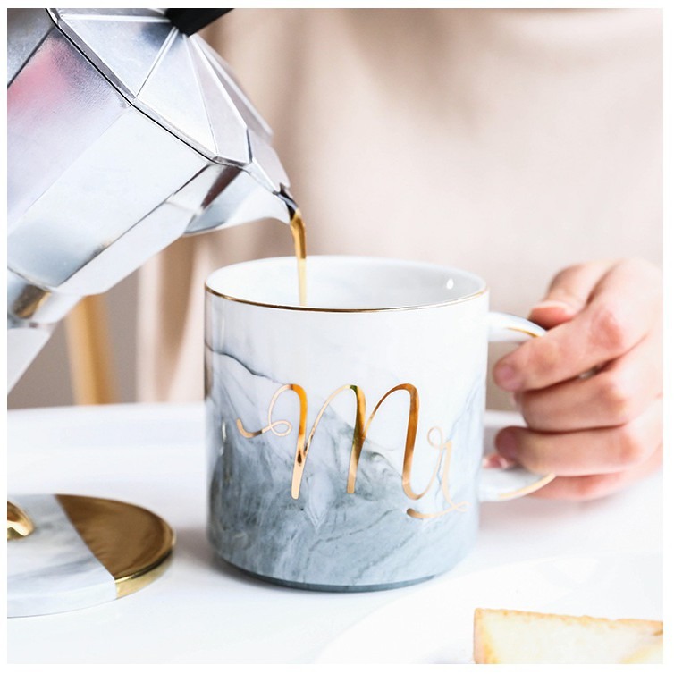 【工廠直營 台灣出貨】馬克杯 對杯 情侶對杯 大理石紋 咖啡杯 陶瓷馬克杯 婚禮小物【RS907】-細節圖8