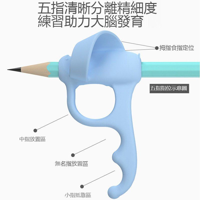 全新 現貨 握筆 姿勢 手腕 矯正器 兒童 學字 握筆器 寫字 小孩 糾正 字 筆 姿勢 筆套 學習 神器 五指 握筆器-細節圖3