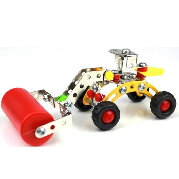 全新 現貨 袋裝 金属 角鐵 工程車 DIY 组裝 金属 螺母 螺丝 组合 拼裝 兒童 拆裝 大男孩 積木 科學 玩具-細節圖5