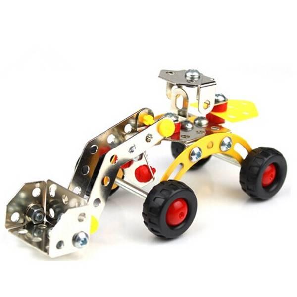 全新 現貨 袋裝 金属 角鐵 工程車 DIY 组裝 金属 螺母 螺丝 组合 拼裝 兒童 拆裝 大男孩 積木 科學 玩具-細節圖6