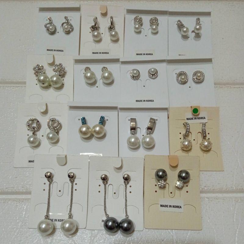 全新 現貨 珍珠水鑽耳環 珍珠 水鑽 耳環 耳針 1區-細節圖3