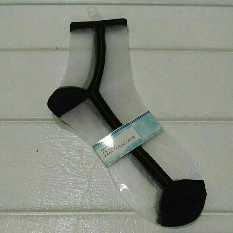 全新 現貨 玻璃水晶絲襪 夏季 水晶 透明 絲襪 短襪 襪 襪子-細節圖2