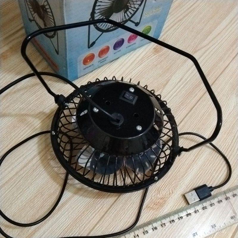 全新 現貨 庫存品 出清 全金屬 usb 帶開關 小風扇 桌扇 電腦 散熱 風扇 可愛 熊貓 鋁 扇葉 大風量 黑 烤漆-細節圖4