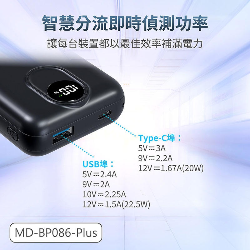 MINIQ 台灣製造 10000mAh 防爆固態數顯急速行動電源(附贈掛繩充電線Type-C)-細節圖8