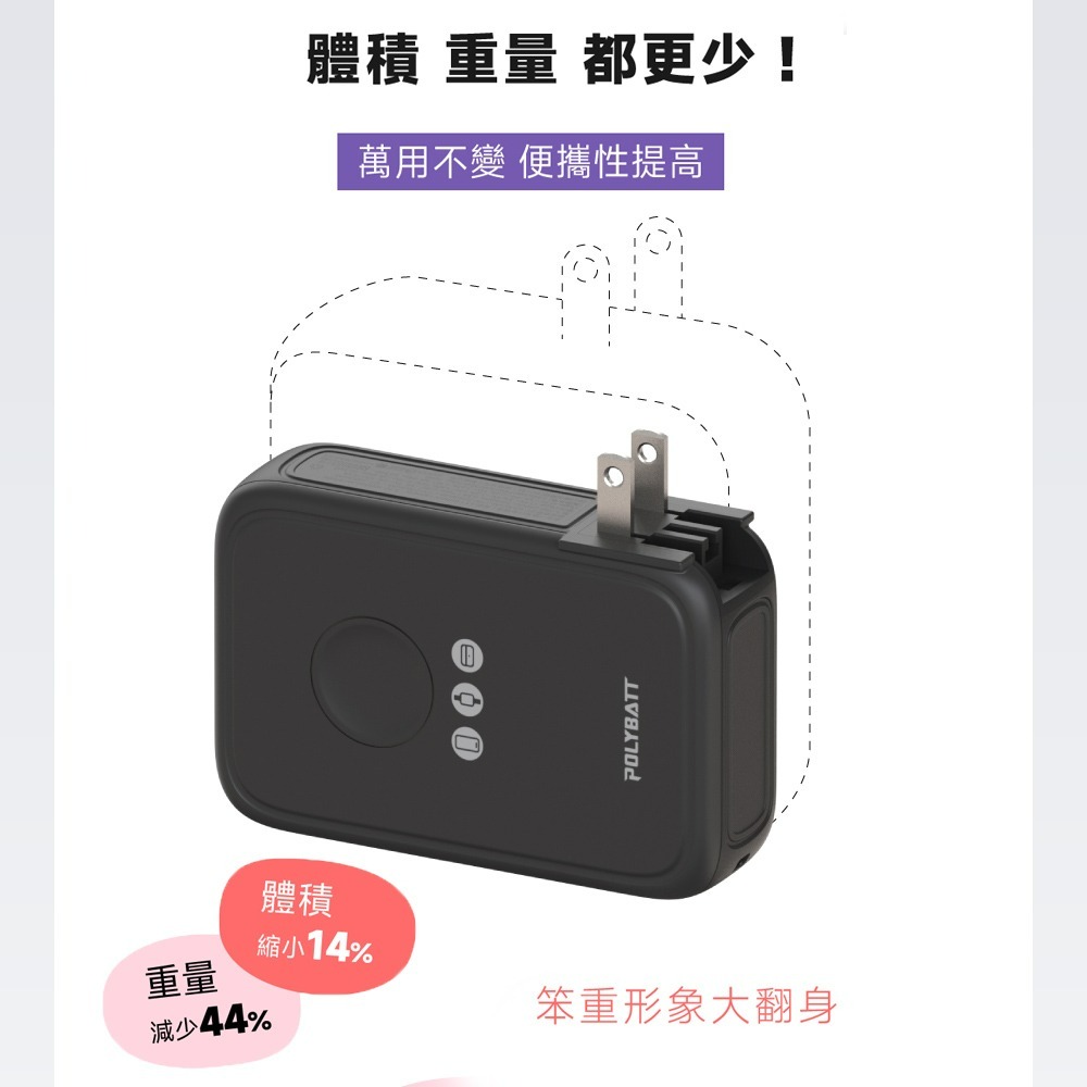 POLYBATT 台灣製造 X3防爆固態 20W八合一行動電源10000mAh(CCC認證/快充/磁吸)-細節圖8