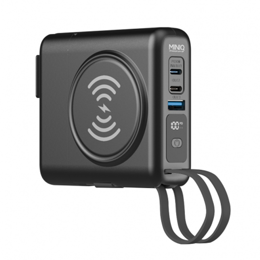 MINIQ 台灣製造10000mAh 30W多功能磁吸無線充行動電源(手錶/耳機/自帶線/可拆卸充電頭)-規格圖11