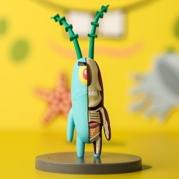 港版 Mighty Jaxx 半剖海綿寶寶盲盒  派大星 章魚哥公仔潮玩手辦 盒蛋 扭蛋-細節圖10