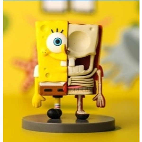 港版 Mighty Jaxx 半剖海綿寶寶盲盒  派大星 章魚哥公仔潮玩手辦 盒蛋 扭蛋-規格圖11