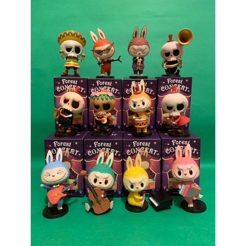 港版森林音樂系列 zimomo labubu POPMART泡泡瑪特 labubu盲盒 音樂會 拉布布 樂團-細節圖2
