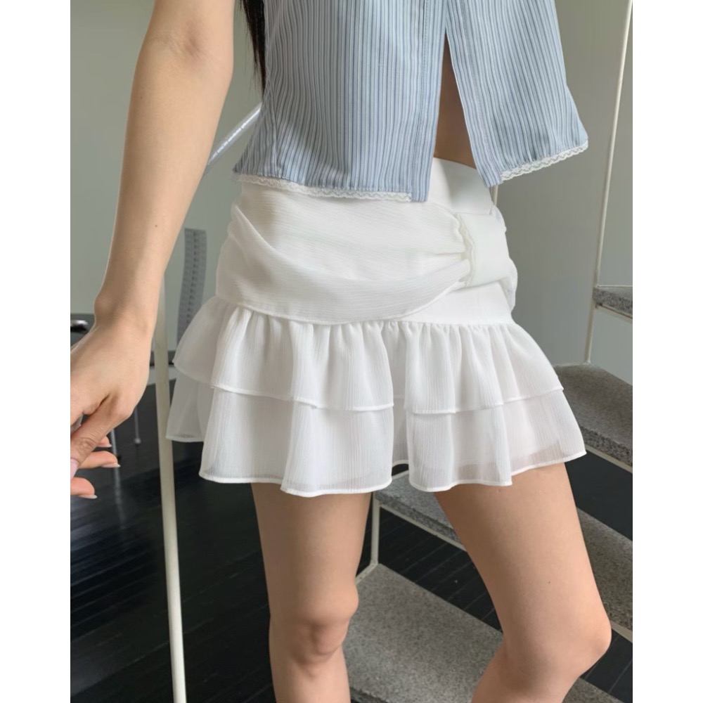 Korea🇰🇷女款｜蝴蝶結荷葉蛋糕裙｜GB92［預購］BandQ studio-細節圖4