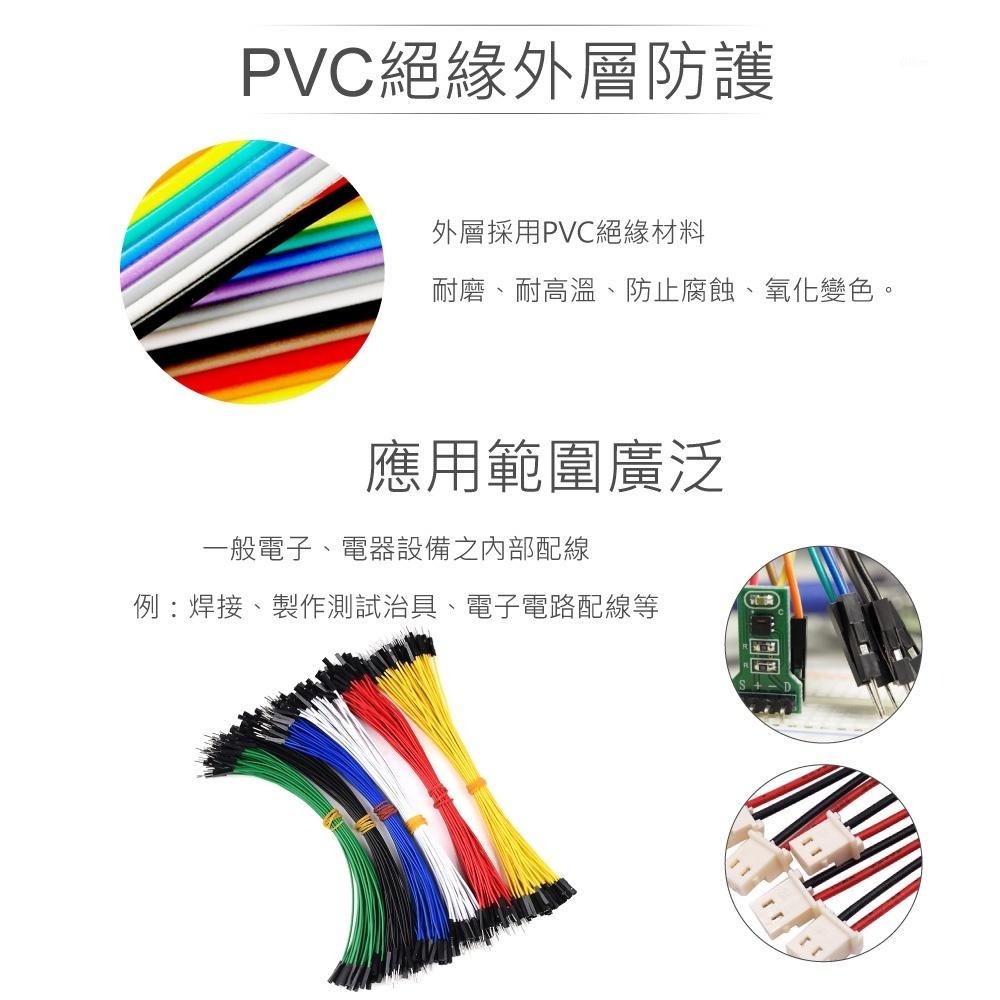 聯騰．2.54mm 單頭莫仕端子線｜60cm UL1007/24AWG/11芯｜電子模組測試連接線-細節圖2