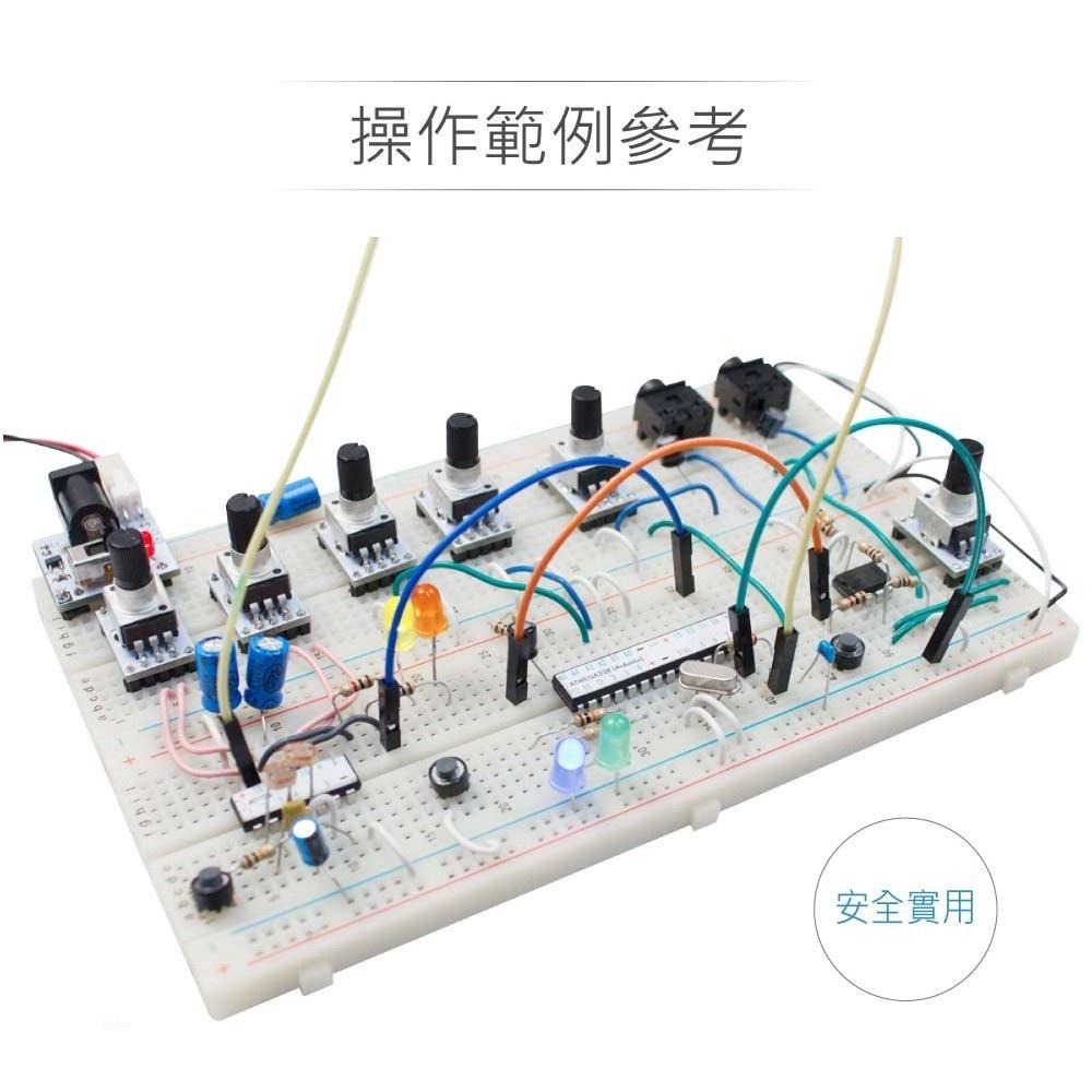 聯騰．170孔迷你麵包板｜免焊接電子實驗板｜STEAM教具/技能檢定/原型佈線專用-細節圖4