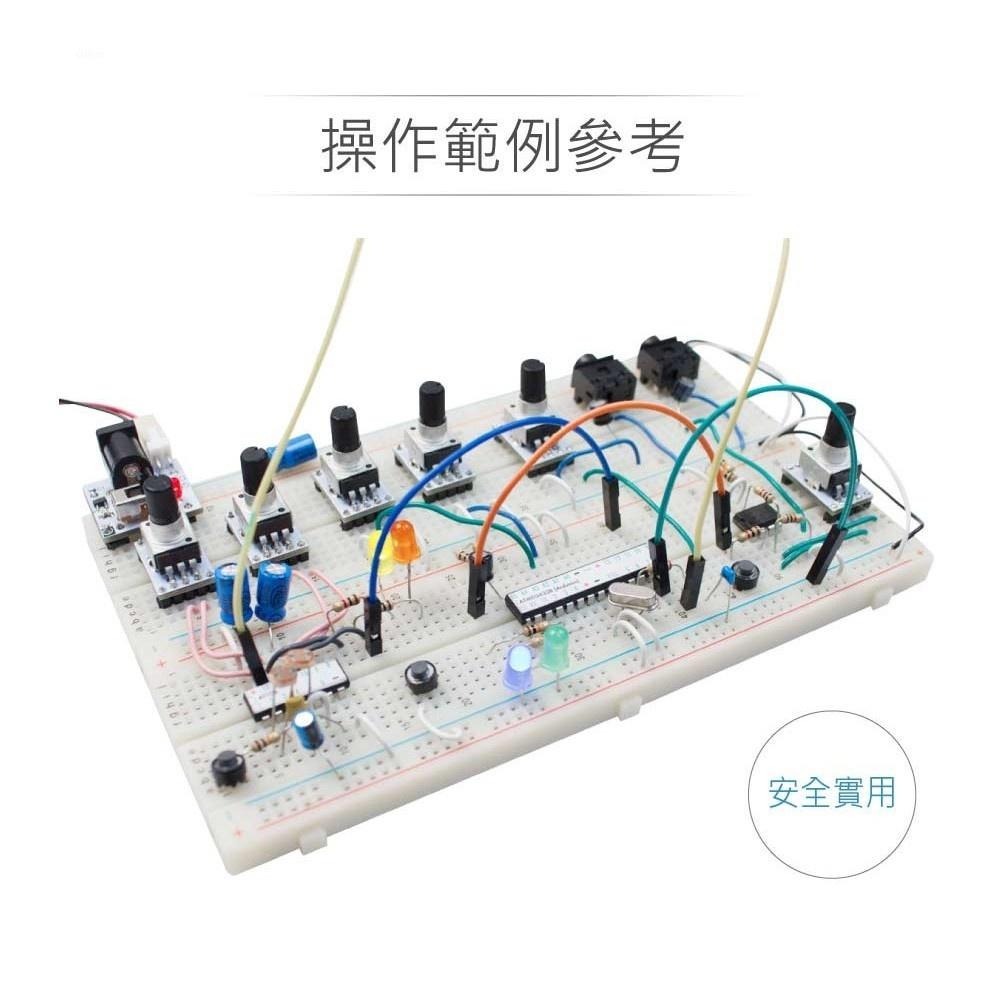 聯騰．WBP-302 1P 一片式 麵包板 166 x 54.5 x 11 mm 830孔 無跳線盒 實驗用-細節圖4
