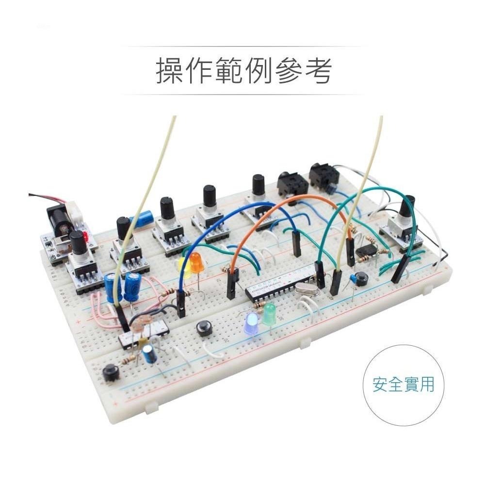 聯騰．WBP-302 單片式麵包板 630孔｜電子實驗/STEAM教學/原型佈線專用-細節圖4