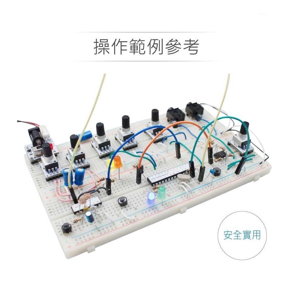 聯騰．WBP-304 二片式麵包板 1260孔｜免焊接原型設計板｜STEAM教學/技能檢定專用-細節圖4
