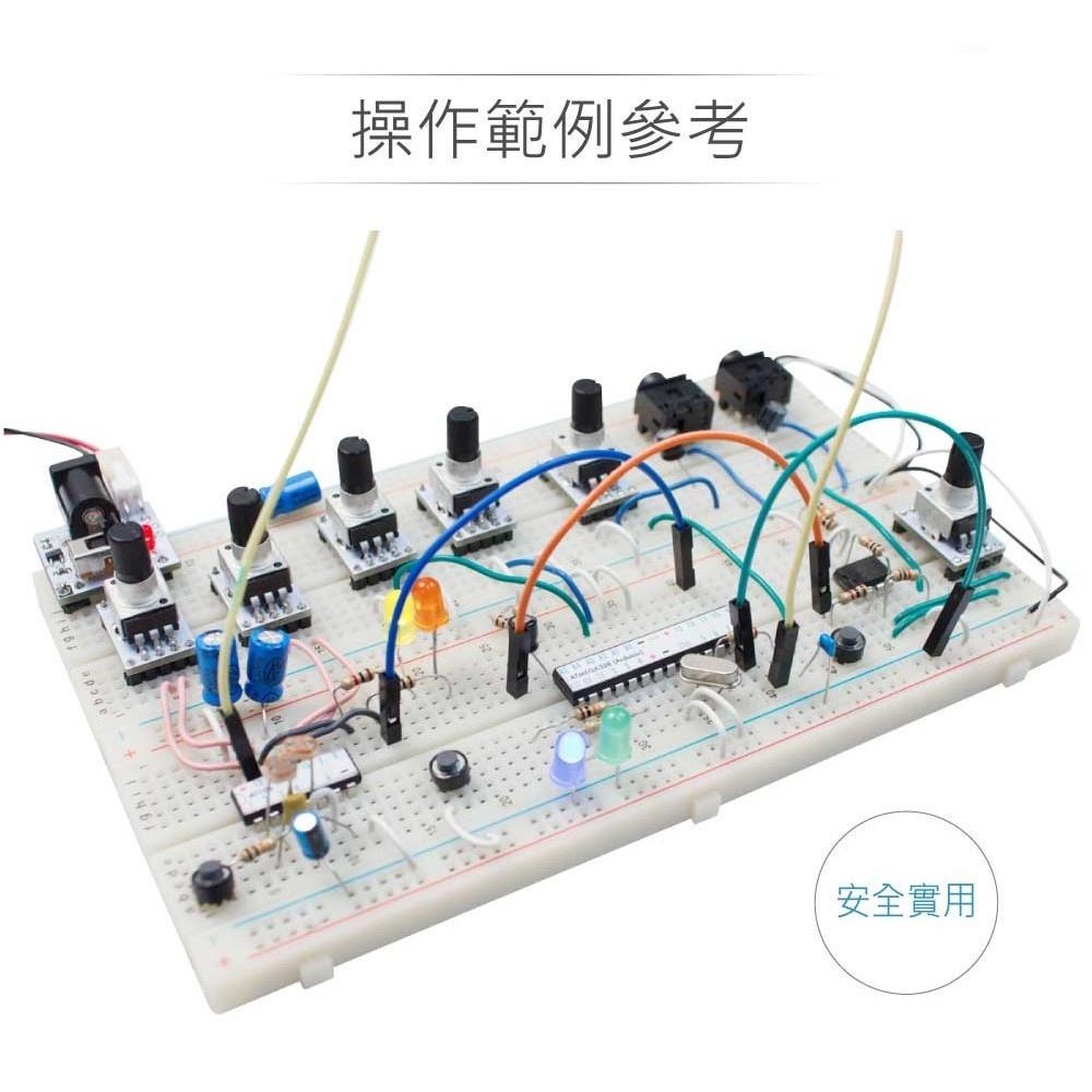 聯騰．801麵包板單片｜400孔免焊接電子實驗板｜STEAM教育/技能檢定/原型搭建專用-細節圖4