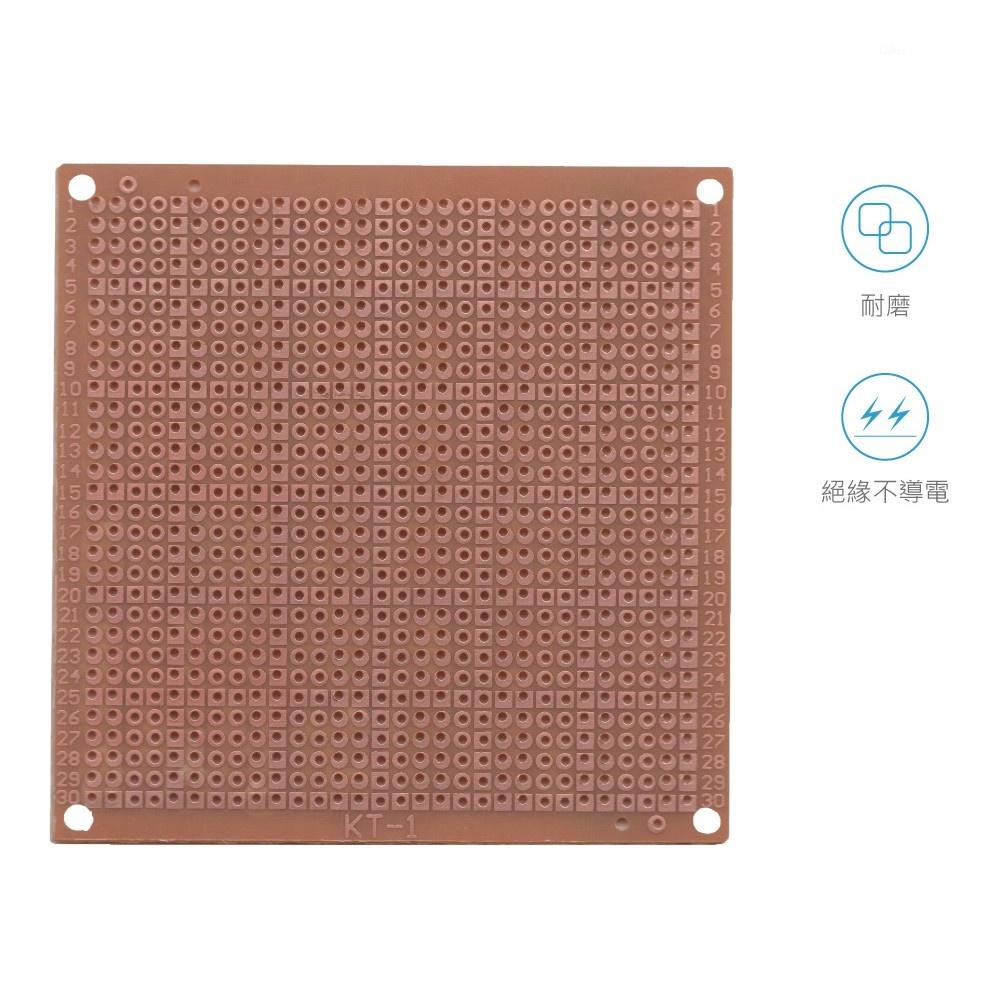 『聯騰．堃喬』KT-1 / J-1 電木 85x85x1.6 mm 單接點 900 孔 單面 PCB 萬用電路板 電木板-細節圖4