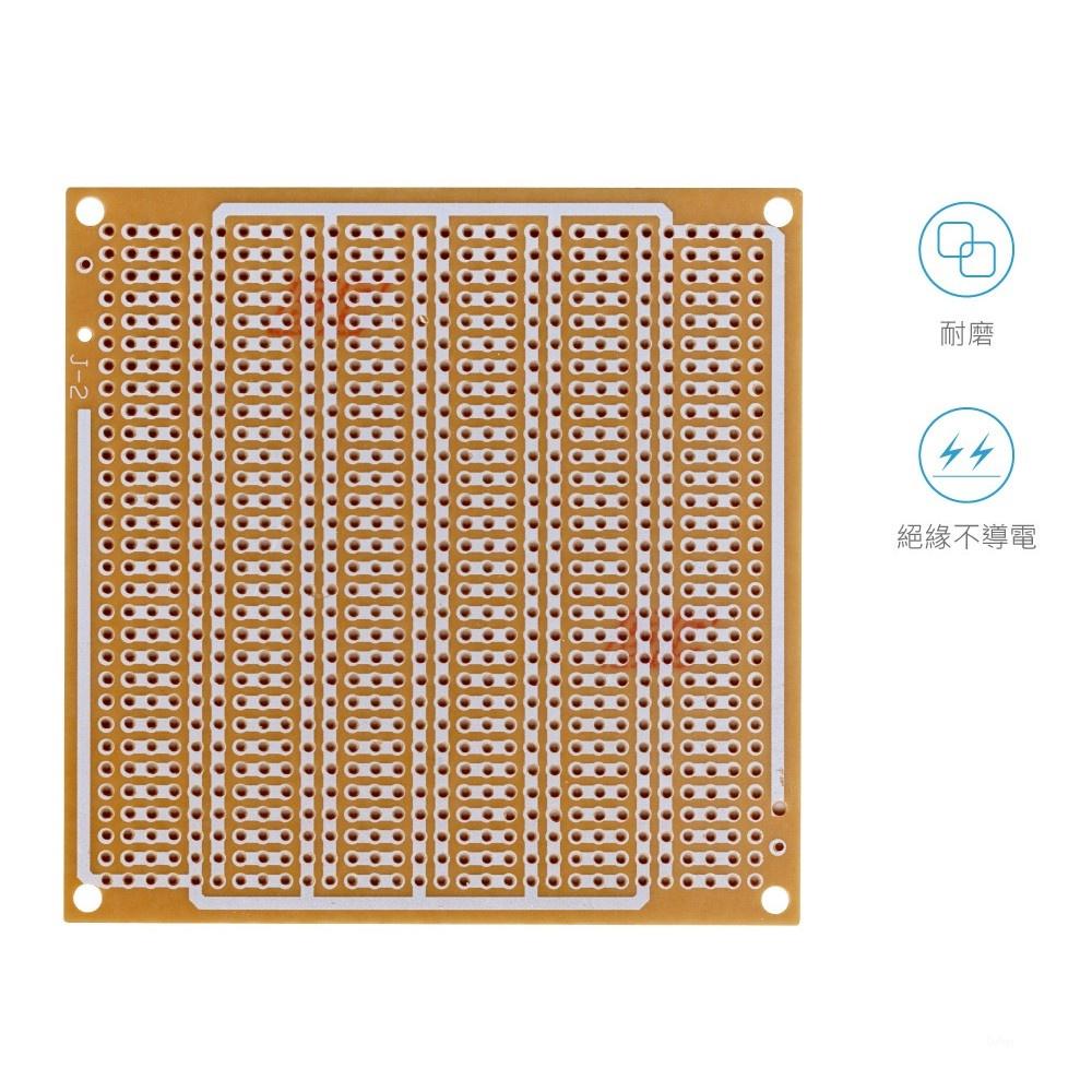 『聯騰．堃喬』J-2 電木 85 x 85 x 1.6 mm 3接點 900孔 單面 PCB 萬用電路板 電木板-細節圖4