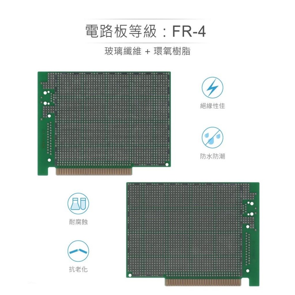 聯騰．KT-11148DX 140x100mm 雙面 40 x 38 孔 FRP  62P 金手指 PCB板-細節圖3