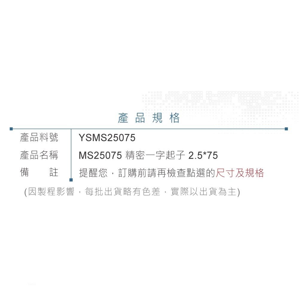 『聯騰．堃喬』ALSTRONG MS25075 2.5*75 精密 一字 起子 台灣製造-細節圖4