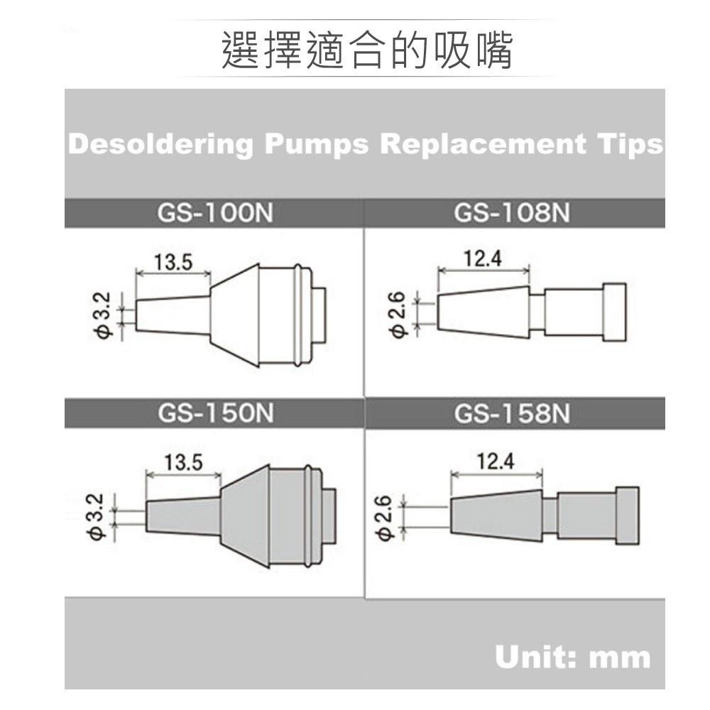 『聯騰．堃喬』日本Goot GS-100專用吸錫頭 GS-100N 吸嘴直徑3.2mm-細節圖2