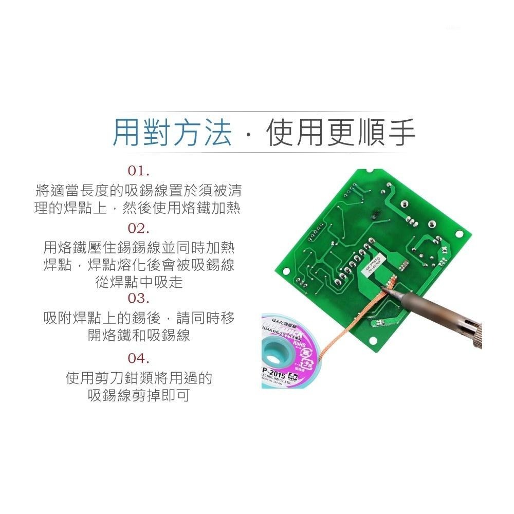 聯騰．CP1吸錫線 台製2.0mm×1.5M 精密除錫工具 經濟實用型-細節圖3