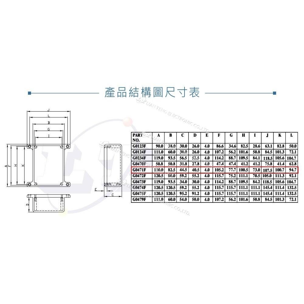 聯騰．Gainta G0471F 110 x 82.5 x 44.5mm 壁掛式 萬用型 壓鑄 鋁盒 無防水線-細節圖5