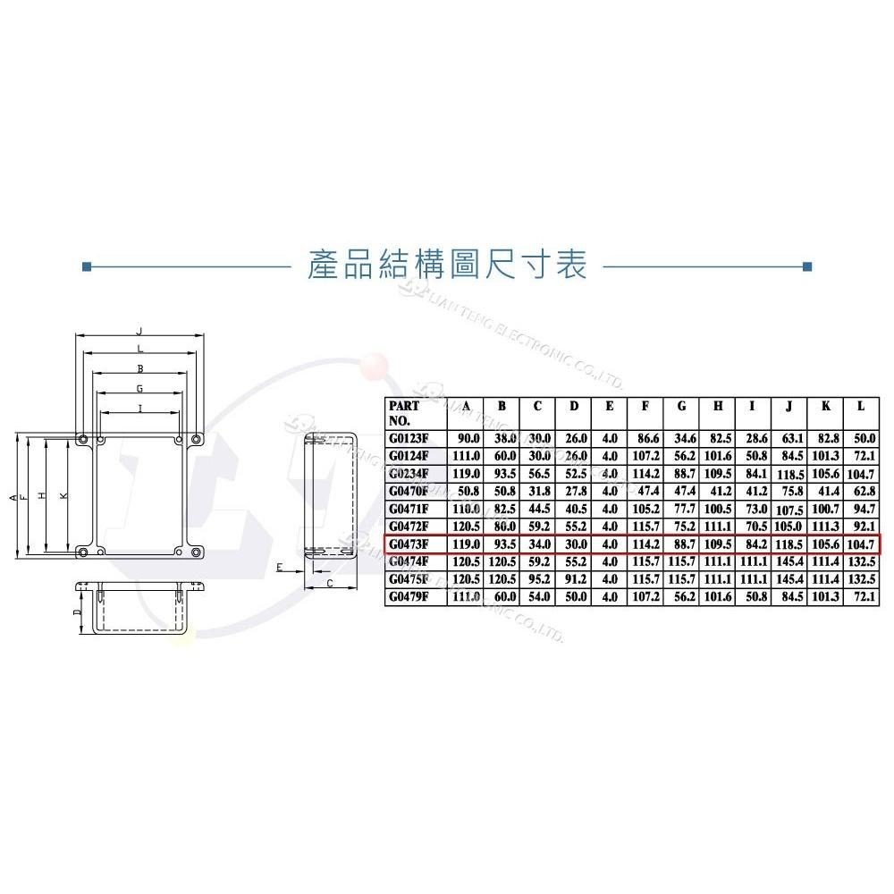 聯騰．Gainta G0473F 119 x 93.5 x 34mm 壁掛式 萬用型 壓鑄鋁盒 無防水線 控制盒-細節圖5