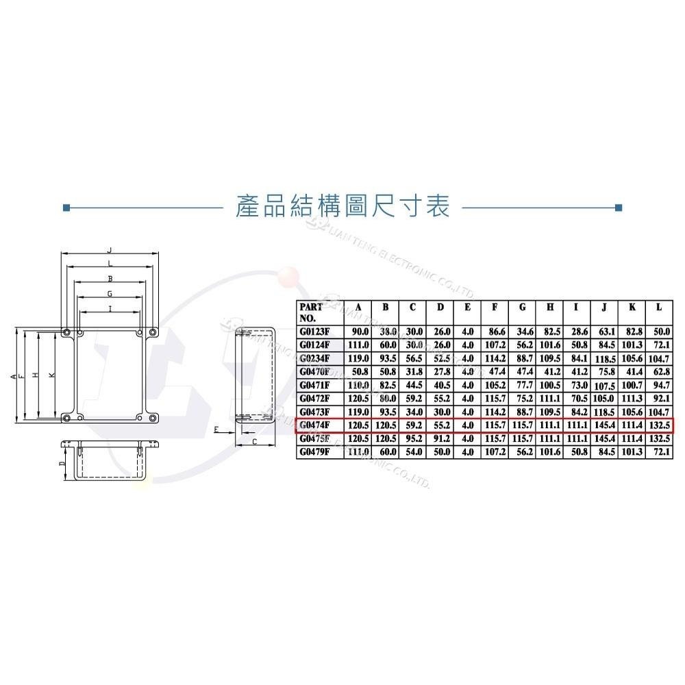 聯騰．Gainta G0474F 120.5 x 120.5 x 59.2mm 壁掛式 萬用型 壓鑄鋁盒 無防水-細節圖5
