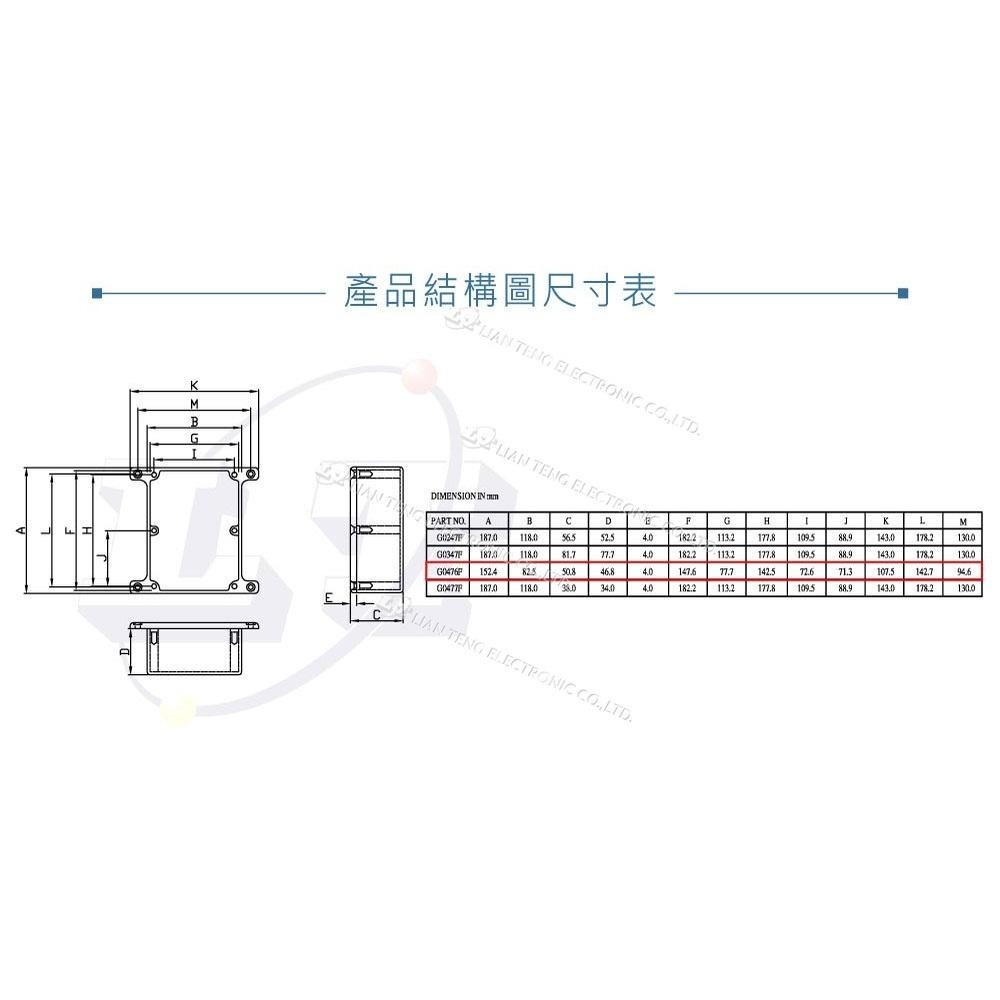 聯騰．Gainta G0476F 152.4x82.5x50.8mm 壁掛式 萬用型 壓鑄鋁盒 無防水 控制盒-細節圖5