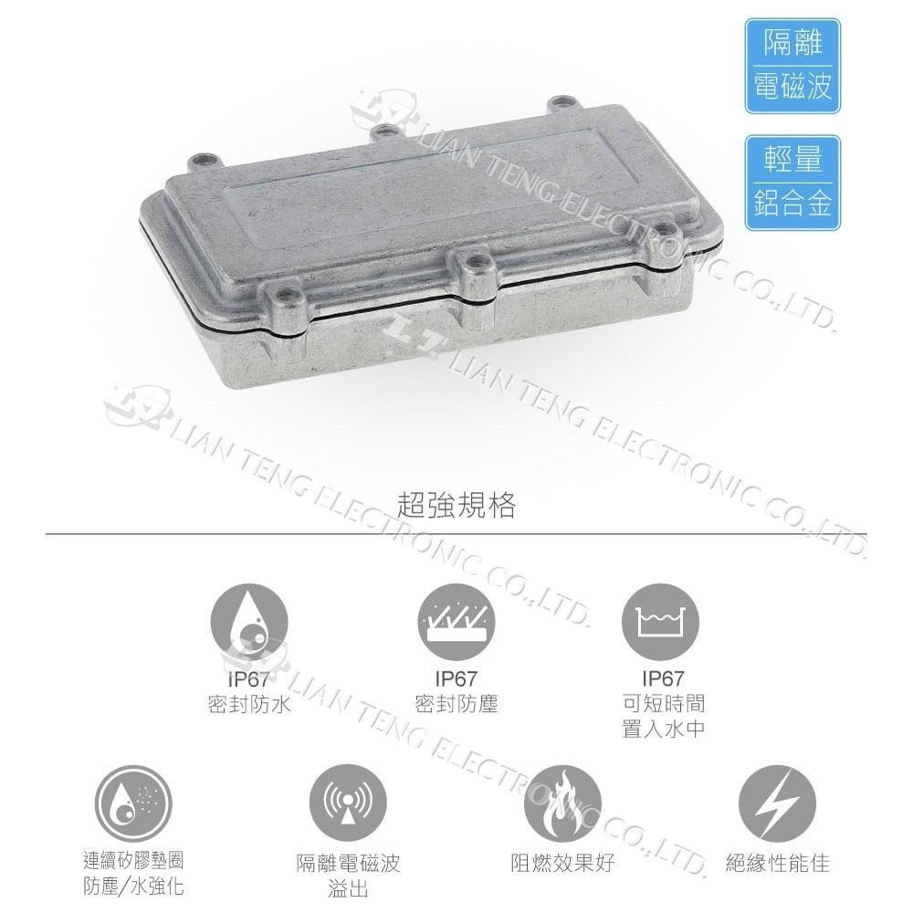 聯騰．Gainta HQ005EMS 192 x 96 x 45mm 萬用型 IP67 防塵防水 防電磁波 鋁盒-細節圖2