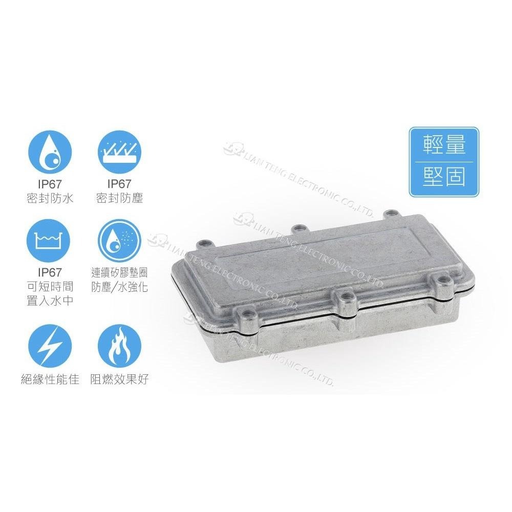 聯騰．Gainta HQ005S 192x96x45mm 萬用型 IP67 防塵防水 壓鑄鋁盒 含矽膠防水墊圈-細節圖2