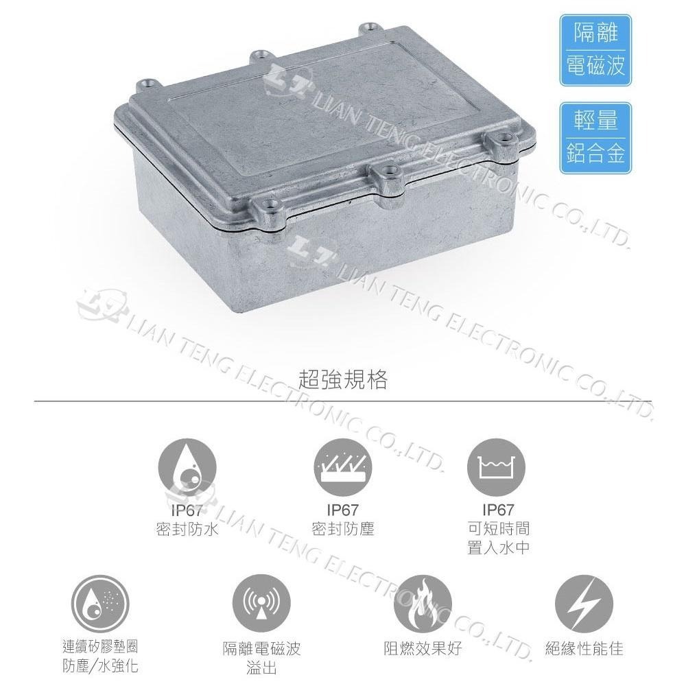 聯騰．Gainta HQ019EMS 200x150x75mm 萬用型 IP67 防塵防水 防電磁波 壓鑄 鋁盒-細節圖2