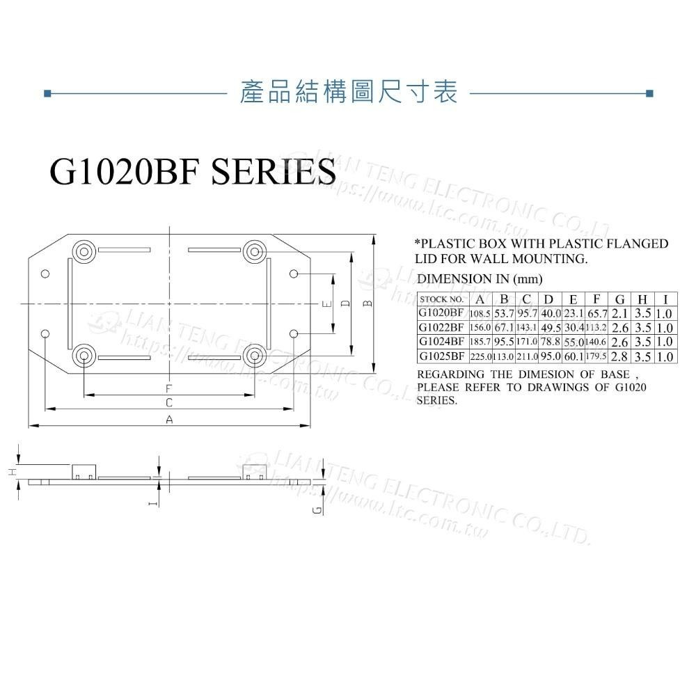 聯騰．Gainta G1022BF 68 x 130 x 44 萬用型 ABS 壁掛式 塑膠盒 UL94HB-細節圖4