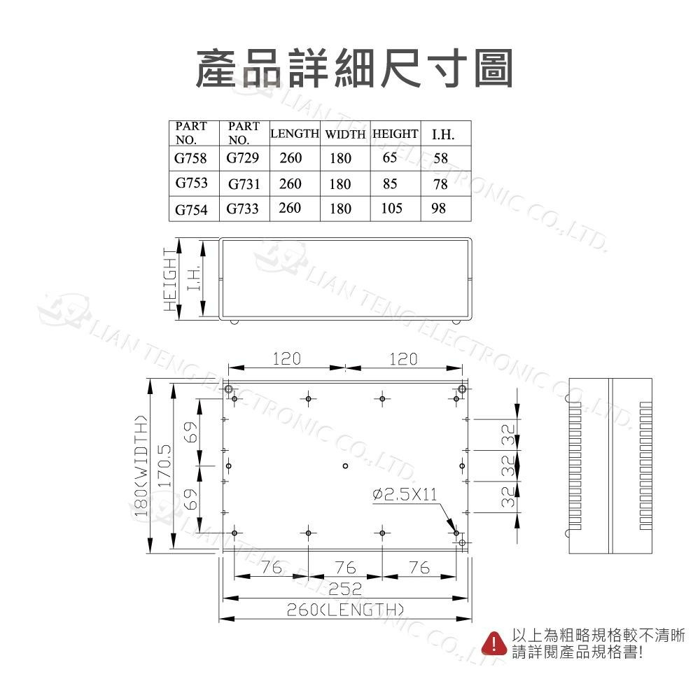 『聯騰．堃喬』Gainta G758V 260x180x65mm ABS 桌上型 儀器盒 具通風孔 全塑 IP54-細節圖5