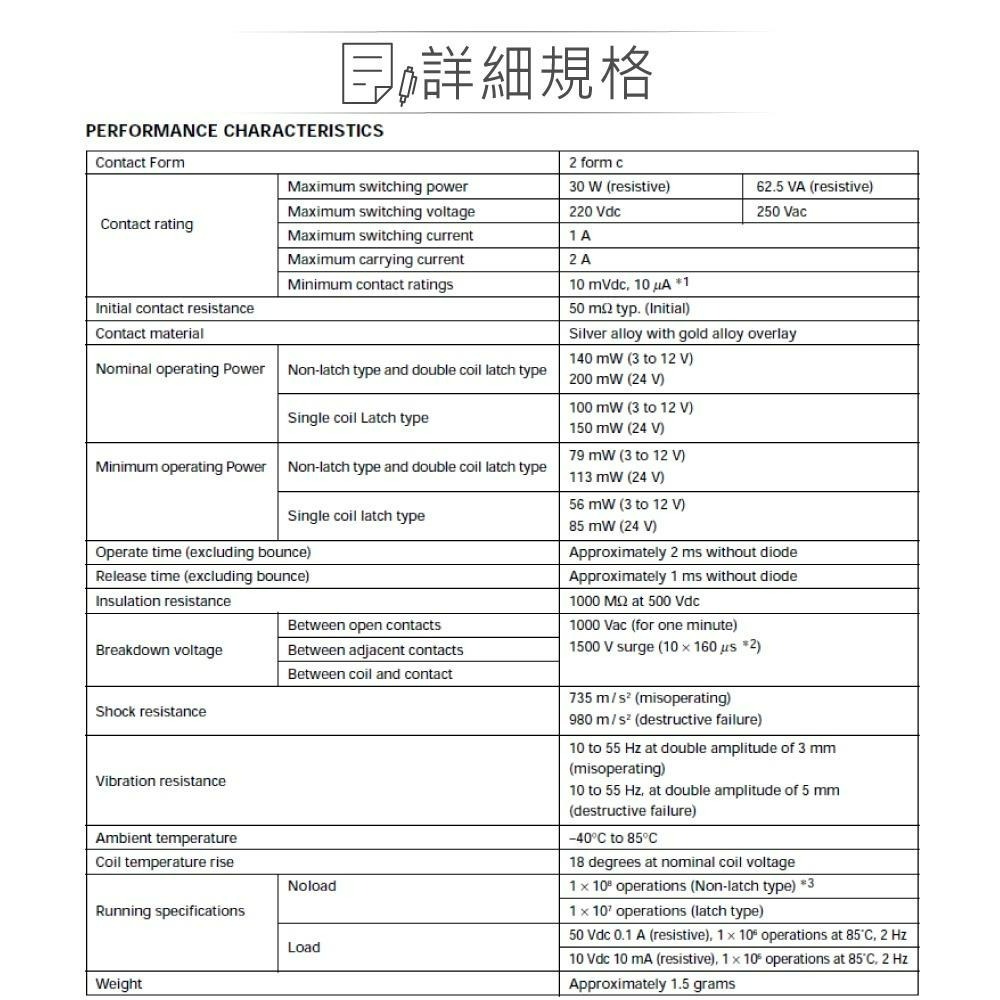 『聯騰．堃喬』信號 繼電器 DC5V EA2-4.5NU DPDT/2P 接點負載 0.5A/125VDC-細節圖3