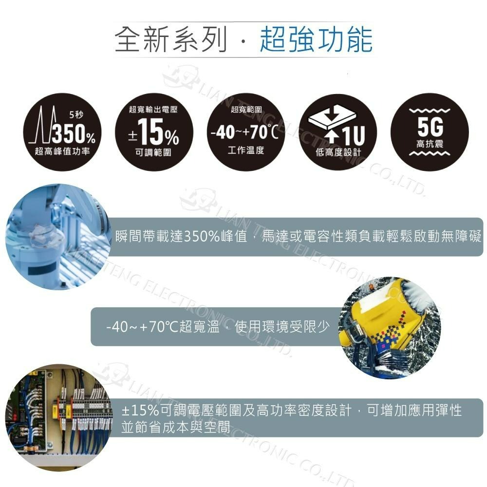 聯騰．MW明緯 HRP-600N3-12/24/36/48 開關電源 單組輸出 PFC 電源供應器 變壓器-細節圖2