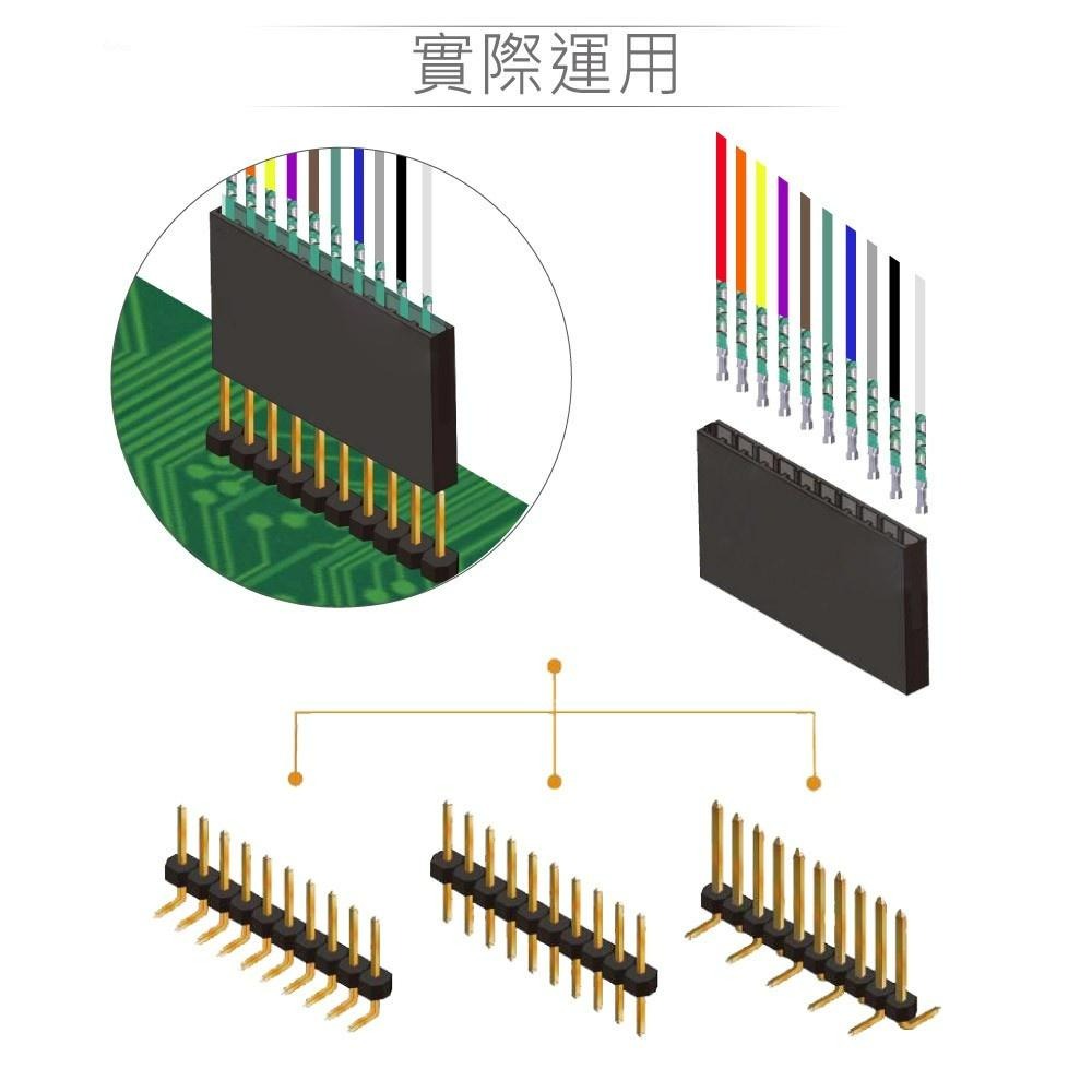 『聯騰．堃喬』單排 排針 PinHeader 針長8.3mm 180°插板式 Pitch2.00mm 2P~8P 40P-細節圖3