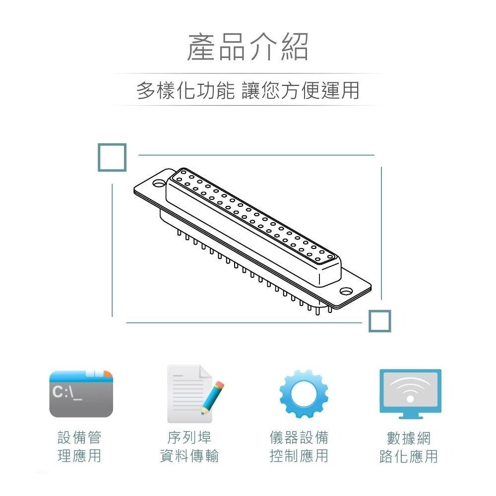 『聯騰．堃喬』DB37 37P D型母座 直插式 連接器 D型接頭-細節圖2