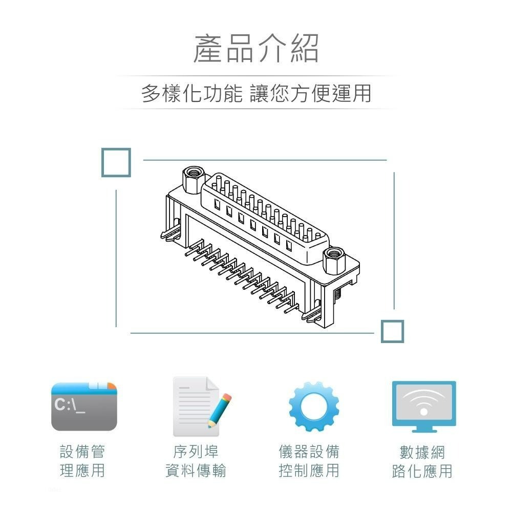 『聯騰．堃喬』DB37 37P D型公座 90° 插板式 連接器 D型接頭-細節圖2